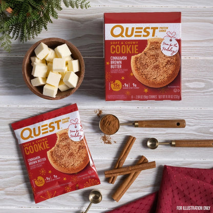 Quest Protein Cookie, Limited Edition Cinnamon Brown Butter Flavor, 15G Protein, 12 Count