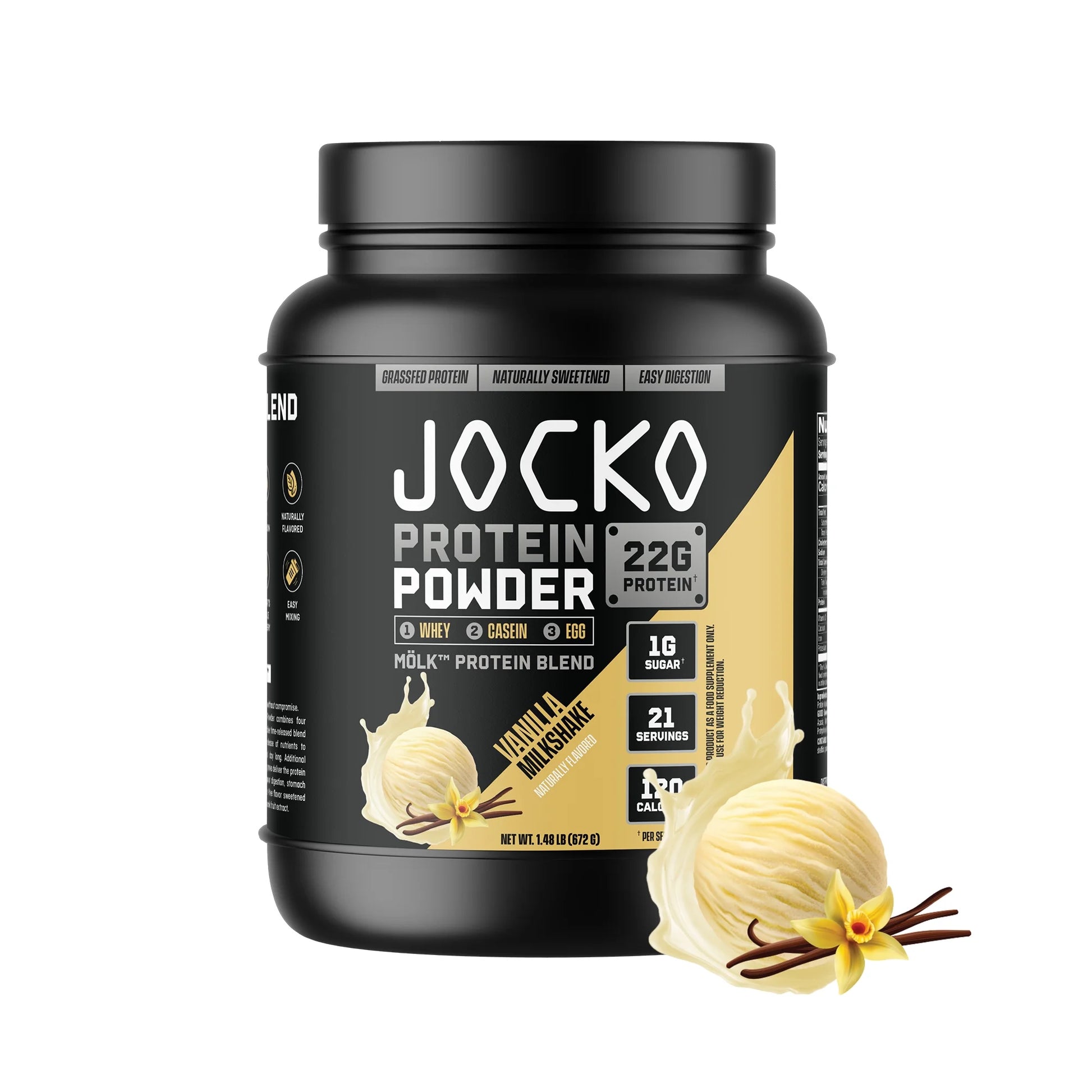 Jocko Mölk Vanilla Protein Powder, 21 Servings