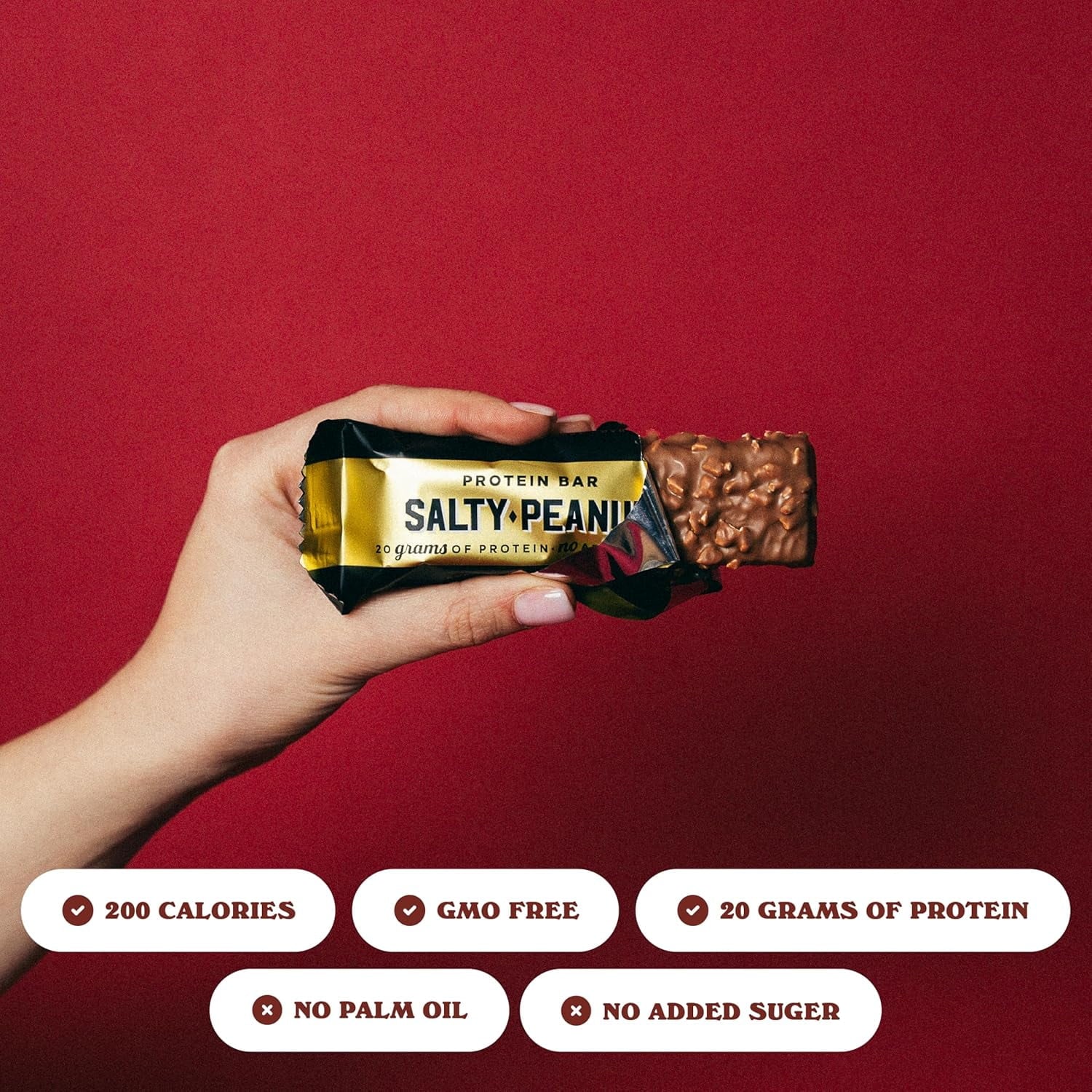 Protein Bars with 20G High Protein, 1.9Oz Bars, Salty Peanut - 12 Count