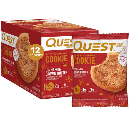 Quest Protein Cookie, Limited Edition Cinnamon Brown Butter Flavor, 15G Protein, 12 Count