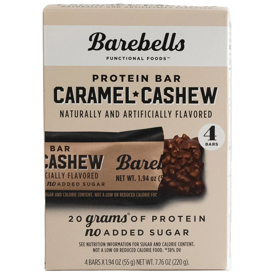 Protein Bars with 20G High Protein, 1.9Oz Bars, Caramel Cashew - 4 Count