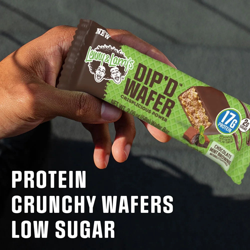 ’S® Dip’D™ Wafer Bar, Chocolate Mint Brownie, 17G Dairy & Plant Protein, 12 Count