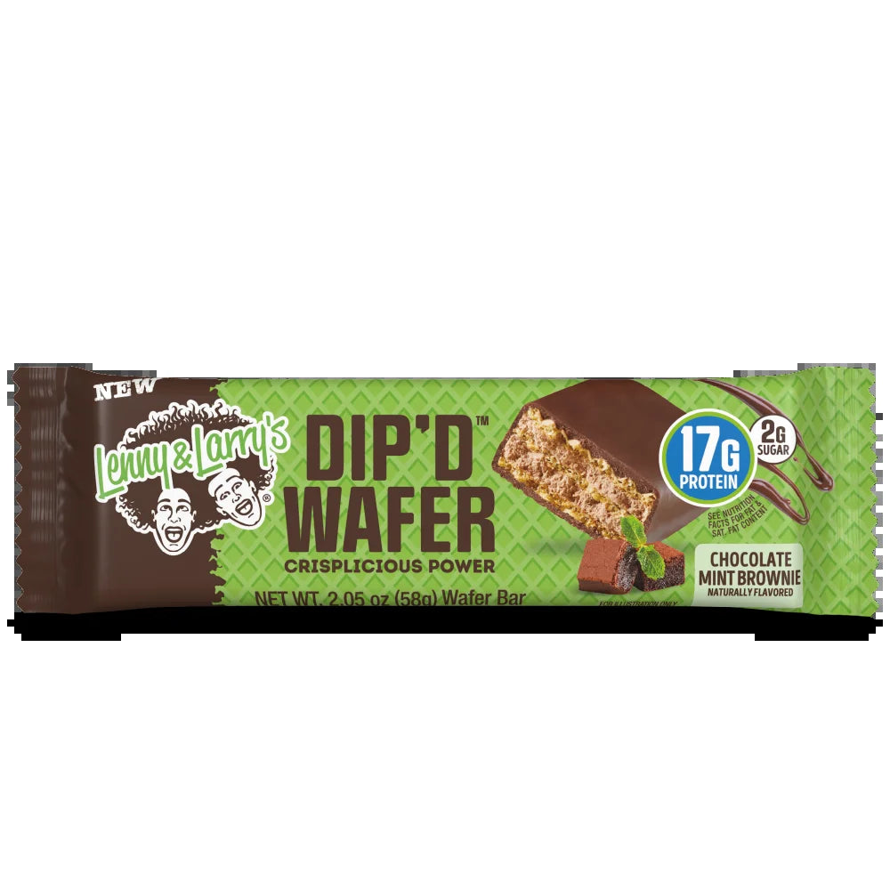 ’S® Dip’D™ Wafer Bar, Chocolate Mint Brownie, 17G Dairy & Plant Protein, 12 Count