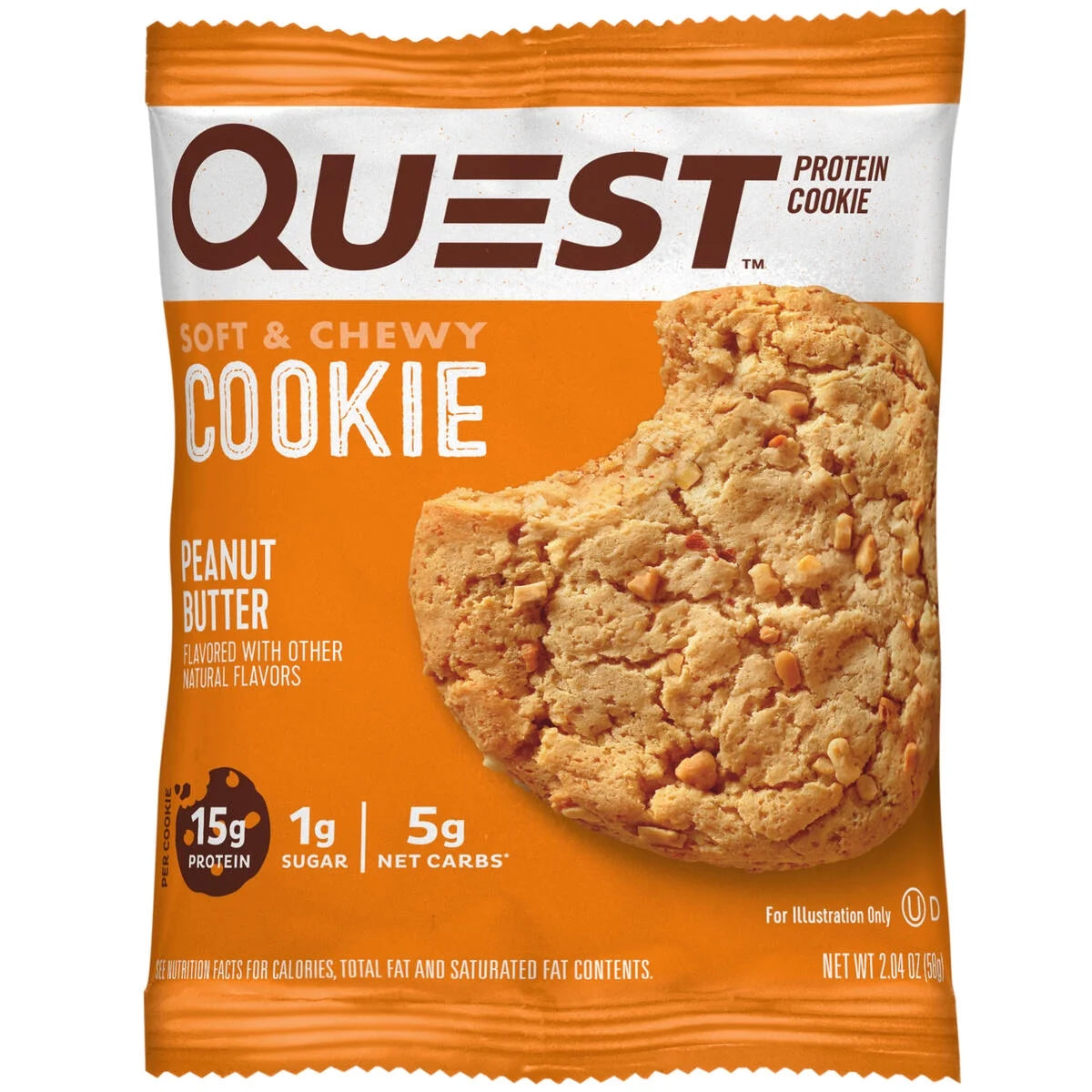 Quest Protein Cookie, Peanut Butter, 15G Protein, 12 Ct