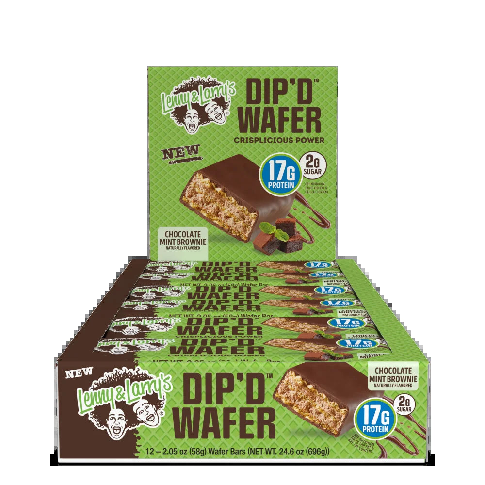 ’S® Dip’D™ Wafer Bar, Chocolate Mint Brownie, 17G Dairy & Plant Protein, 12 Count